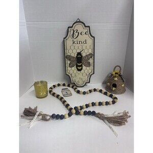 Bee Kind Decor Lot 5 Piece Beads Magnet Handmade Hive Etc